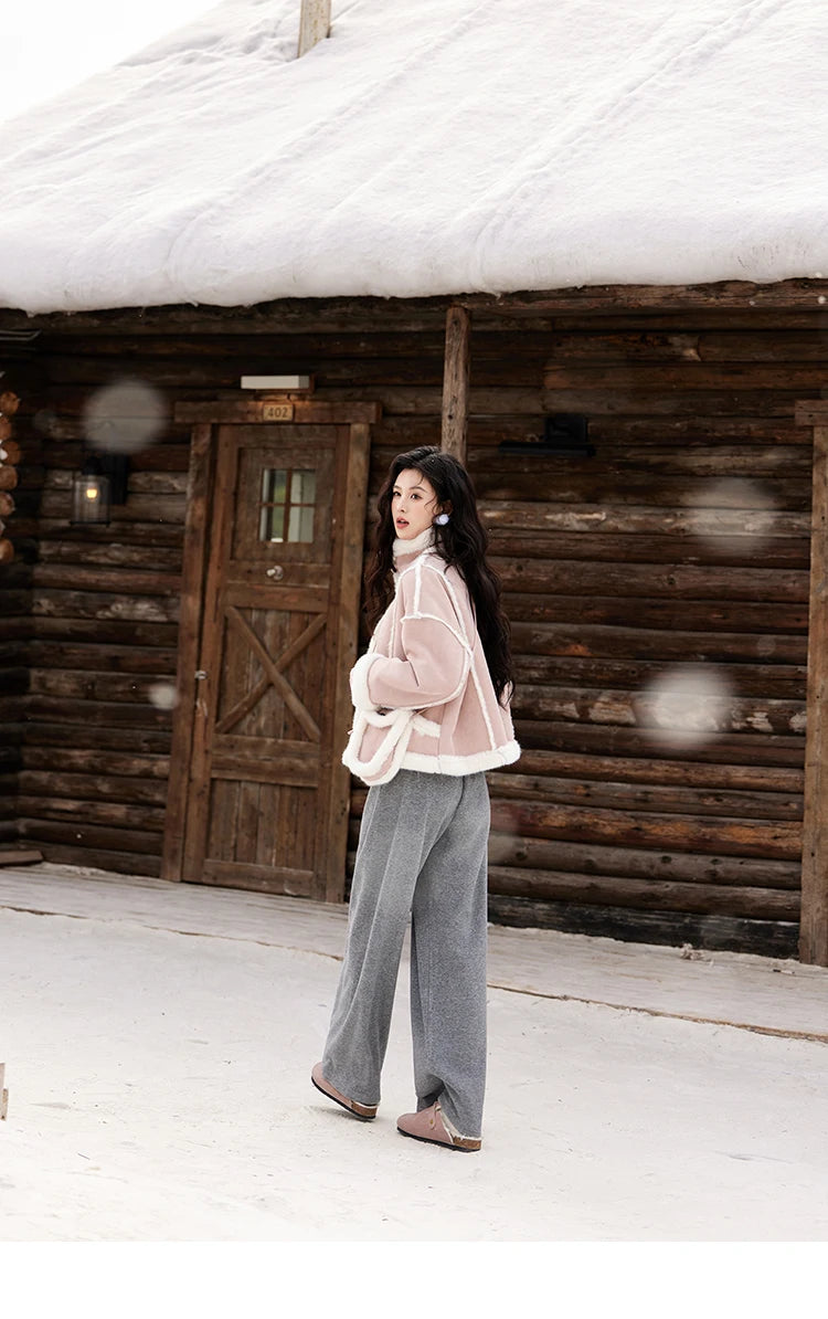 MISHOW Wide Legged Pants Women's Casual Versatile Long Pants 2025 Fall Winter New Korean High-waist Thin Pants MXD34K0824