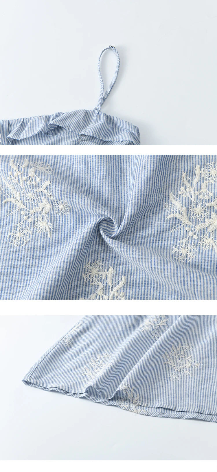 Mishow Print Embroidery Sleeveless Camisole Dress MXE31L2201