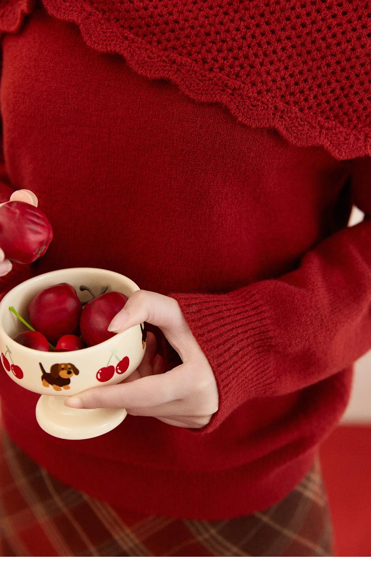 MISHOW New Year Christmas Women's Red Sweater 2025 Autumn Winter Soft Elegant Sweaters 3D Flower Alpaca Knitted Tops MXE94Z2889