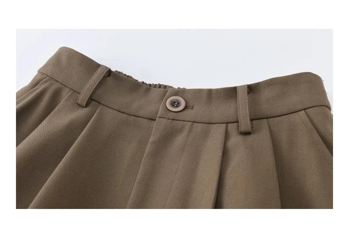 MISHOW Women's A-line Flower Bud Mini Skirt 2026 Spring High Waist Pleated Casual Short Skirt with Slanted Pockets MXF108B0767