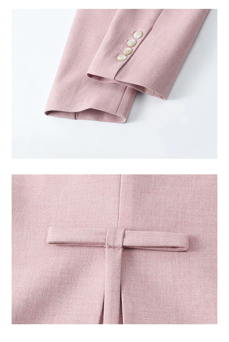 MISHOW Blazers for Women Spring 2025 Shoulder Pads Back Hem Slit Bow Coat Temperament Solid Single Breasted Blazer MXE13W0706