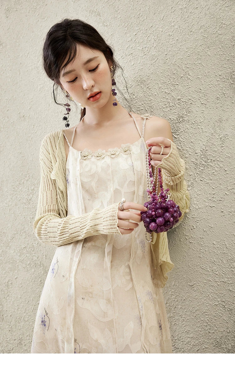 MISHOW Print Suspender Dress Women 2025 Spring Summer Square Collar Sleeveless Cut Flower Dresses New Fashion Slim MXE16L2144