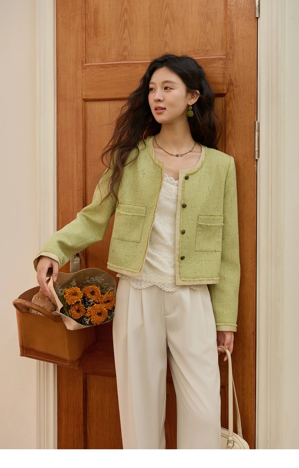 MISHOW Apricot Gray Wide Leg Pants for Women Autumn 2025 Korean High Waist Trousers Slim Versatile Pants Office Lady MXE41K1013