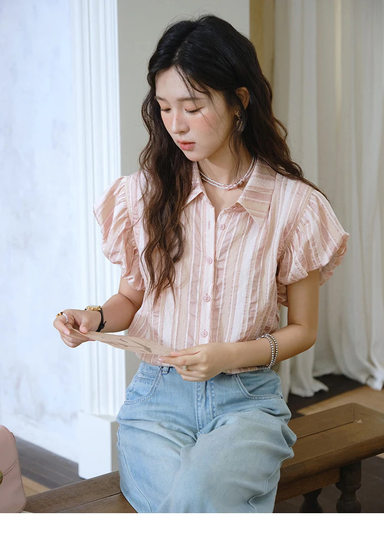 Mishow Flower Embroidery High Waist Wide Leg Jeans MXE37K0991