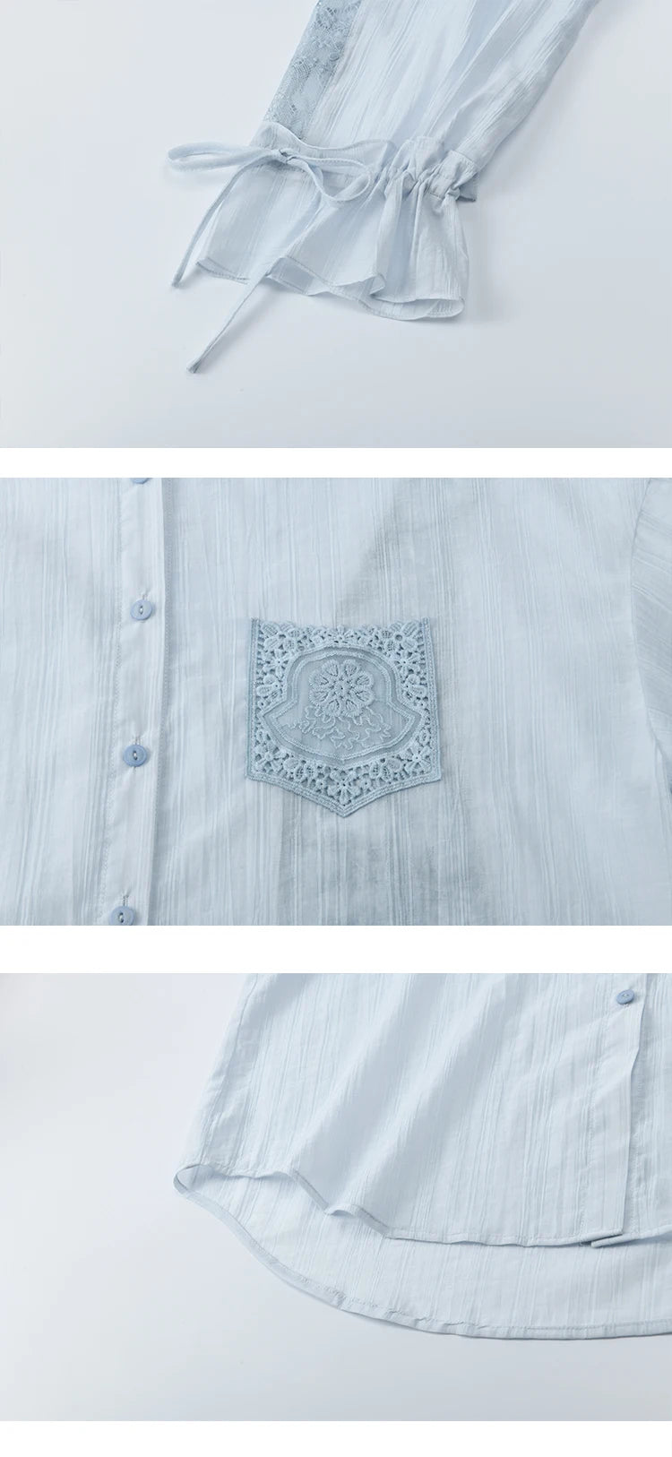 MISHOW Blend Patchwork Lace Cool Shirt Female Autumn 2025 Korean Loose Lapel Drop Sleeve Shirts Drawstring Cuffs Top MXE31C0789