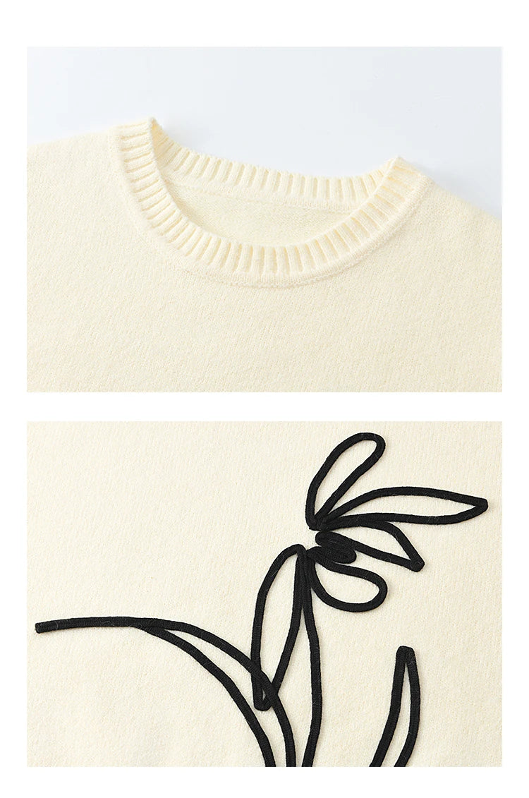 MISHOW French Skirt Sets Embroidery Spliced Contrast Color Two Piece Sets Women High Waist Midi Skirt Knitted Tops MXD57T0463