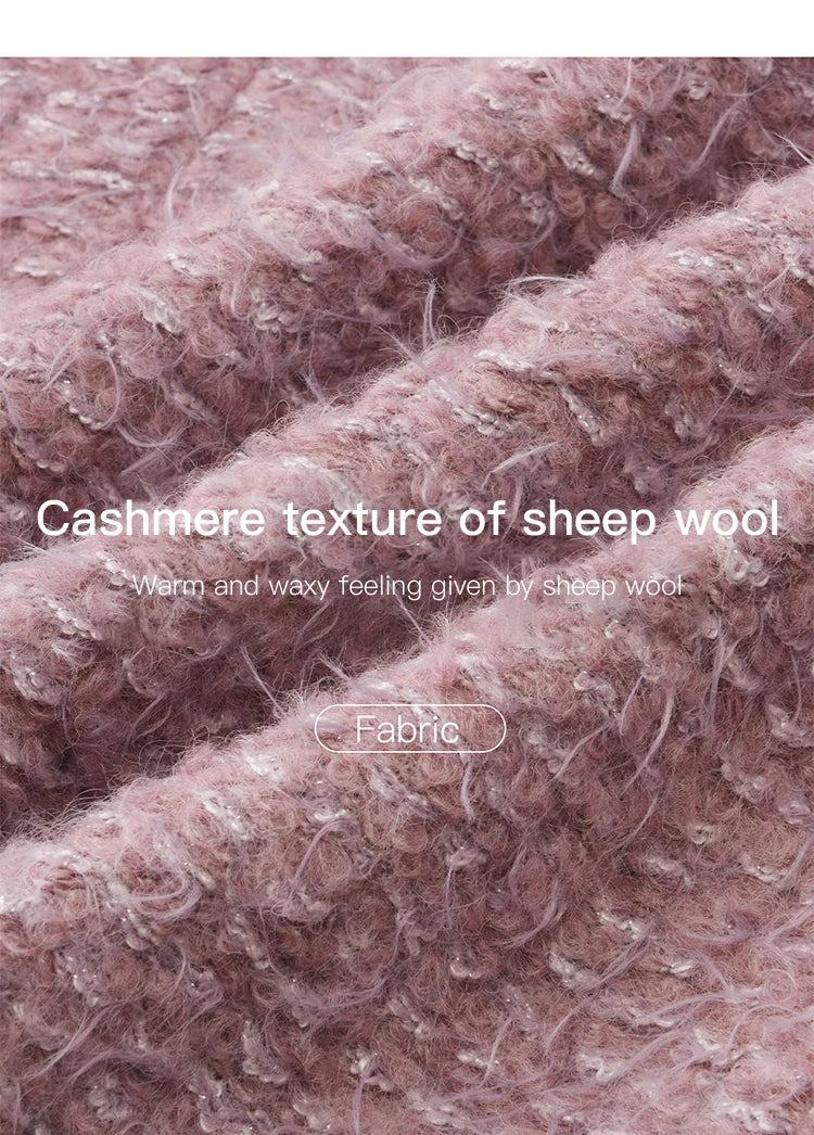 MISHOW Wool Coat Woman 2025 Purple Luxury O-neck Double-breasted Tweed Coat Commute Short Jacket Winter Clothes MXE88W0881