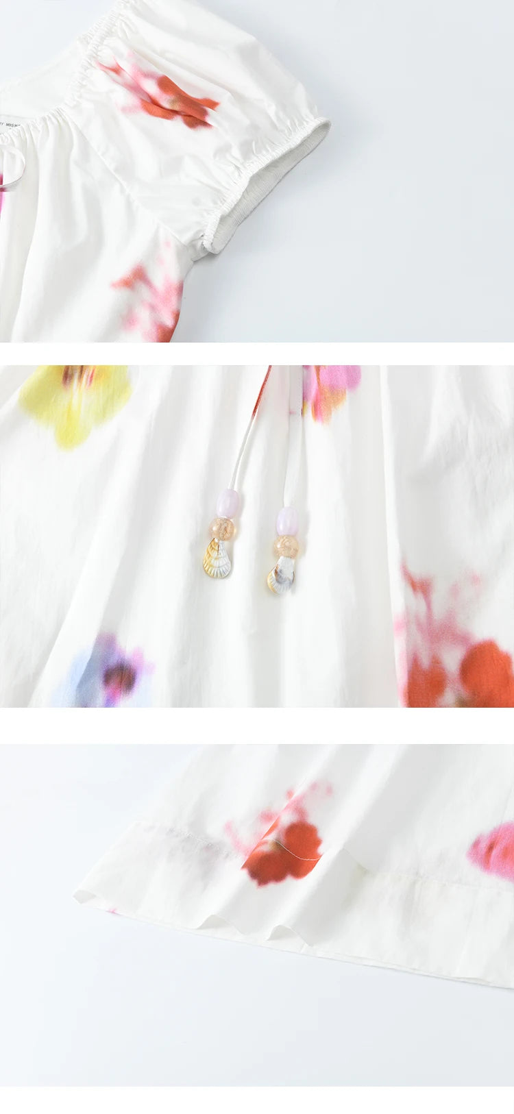 MISHOW Korean Cotton Print Drawstring Dress MXE32L2212
