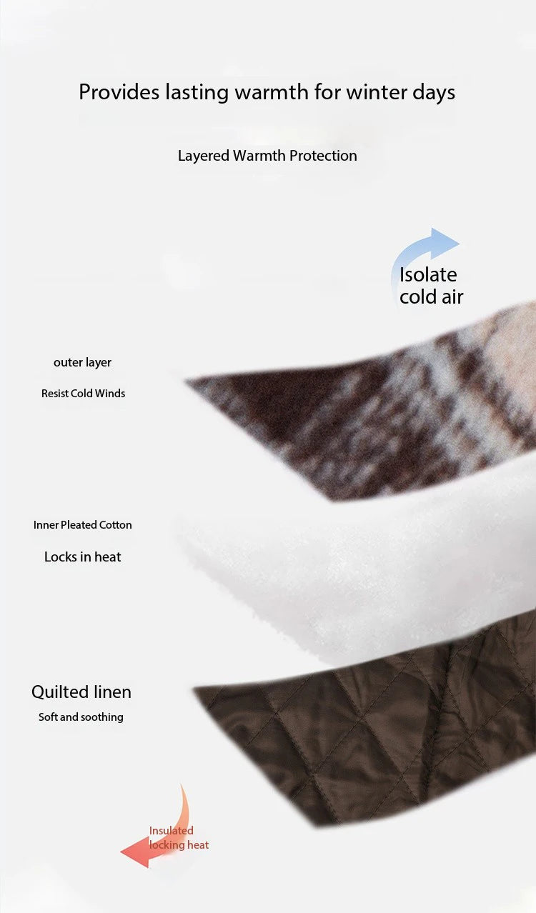 MISHOW Woman Jacket 2025 Autumn Winter Loose Retro Plaid Turn-down Collar Short Jacket Commute Warm Wool Blend Coat MXE89W0904