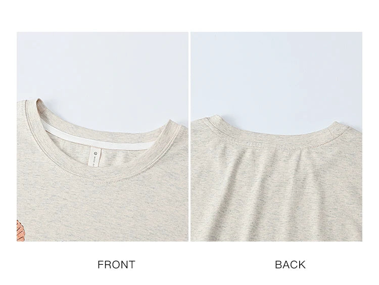 MISHOW Fashion Print T-shirts for women 2025 Summer New O-Neck Loose Casual Short Sleeve Cotton Top Female Clothing MXE36T0575