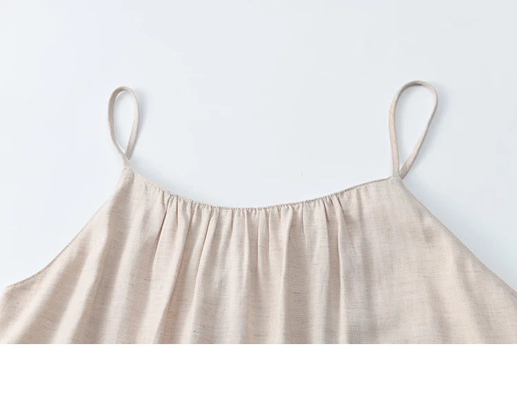 MISHOW Lotus Pink Camisole Dress for Women Summer 2025 Sleeveless Solid Shell Ribbon Dresses Female Fashion Shirring MXE33L2156