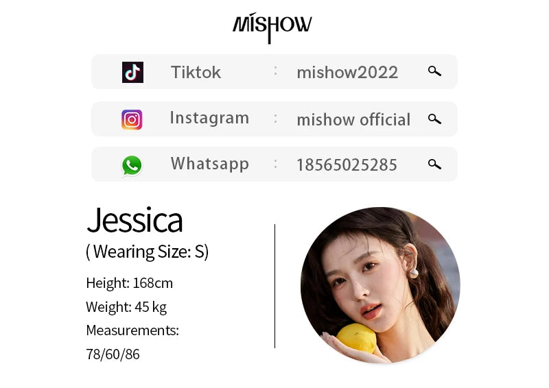 MISHOW Iris Embroidery Blouse Elastic Waist Skirt Set for Women Spring Summer 2025 Jacquard Commuting Slim Two Pieces MXE13T0454