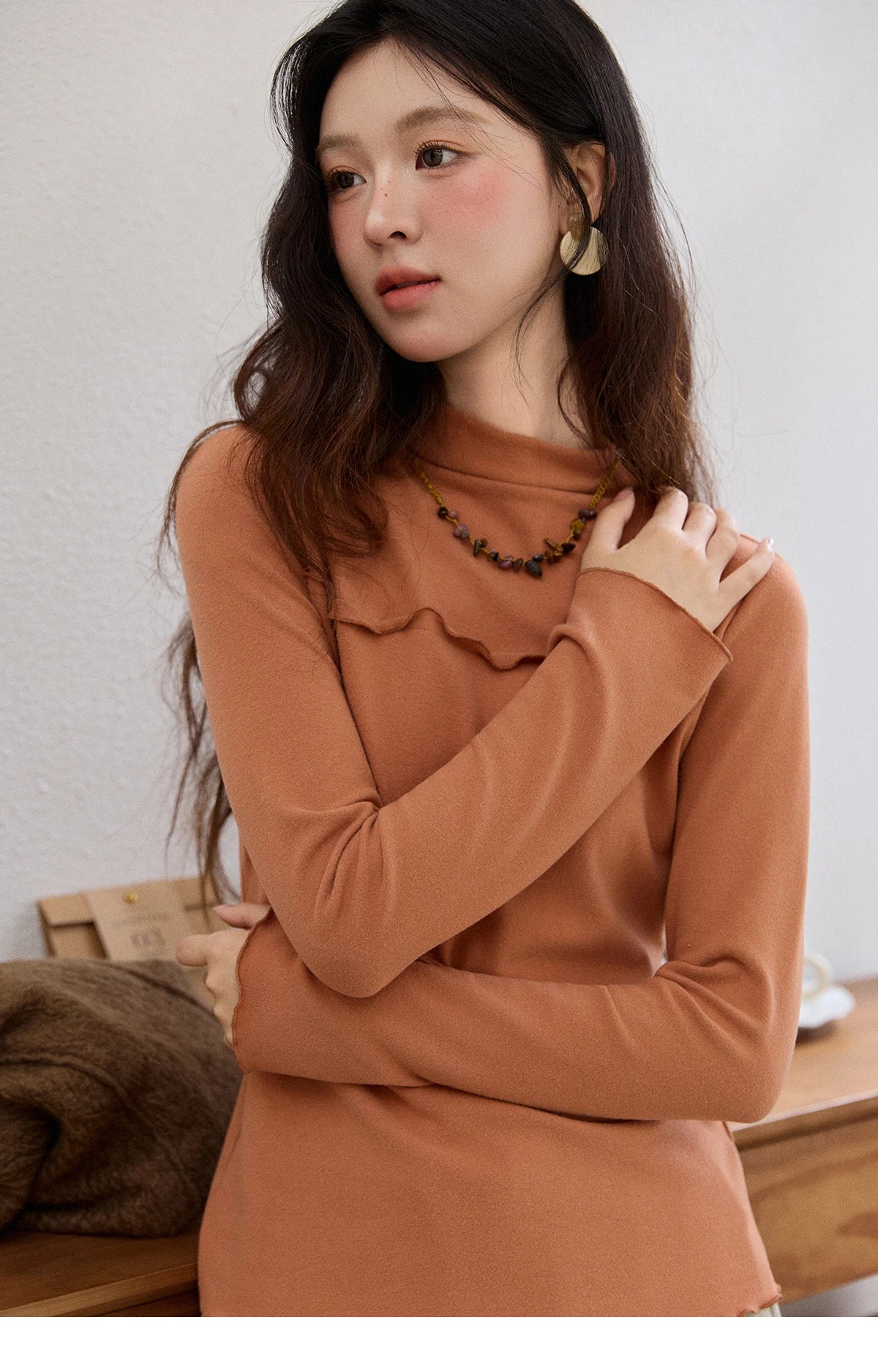 Mishow Multi-Color Thermal Turtleneck Top MXE91Z2784