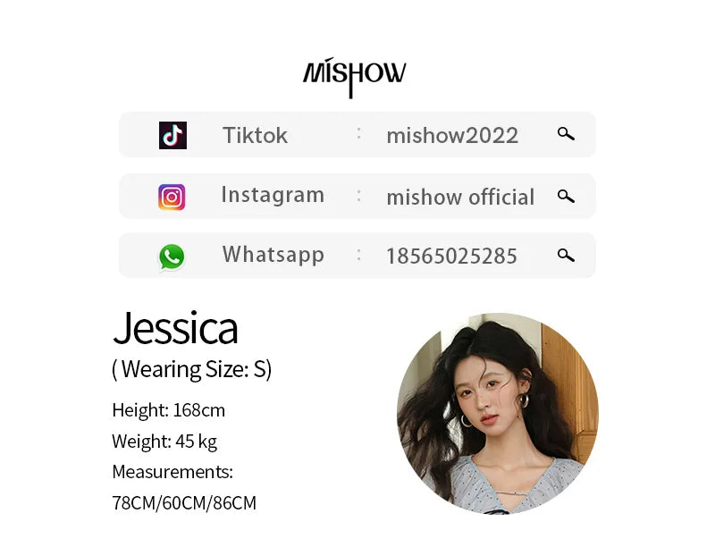 MISHOW Women's Elegant Blouses 2025 Summer Ladies V-Neck Bow Spliced Polka Dot Garment Sleeves Top Female Clothing MXE37X1909