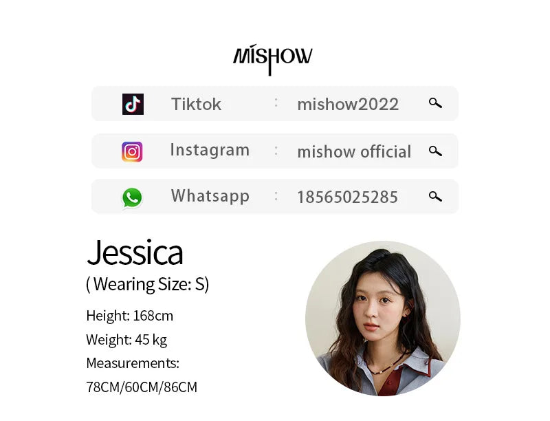 MISHOW Striped Shirt for Women Autumn 2025 Blue Red Splicing Contrasting Color Shirts Laple Loose Retro Commute Top MXE46C2405