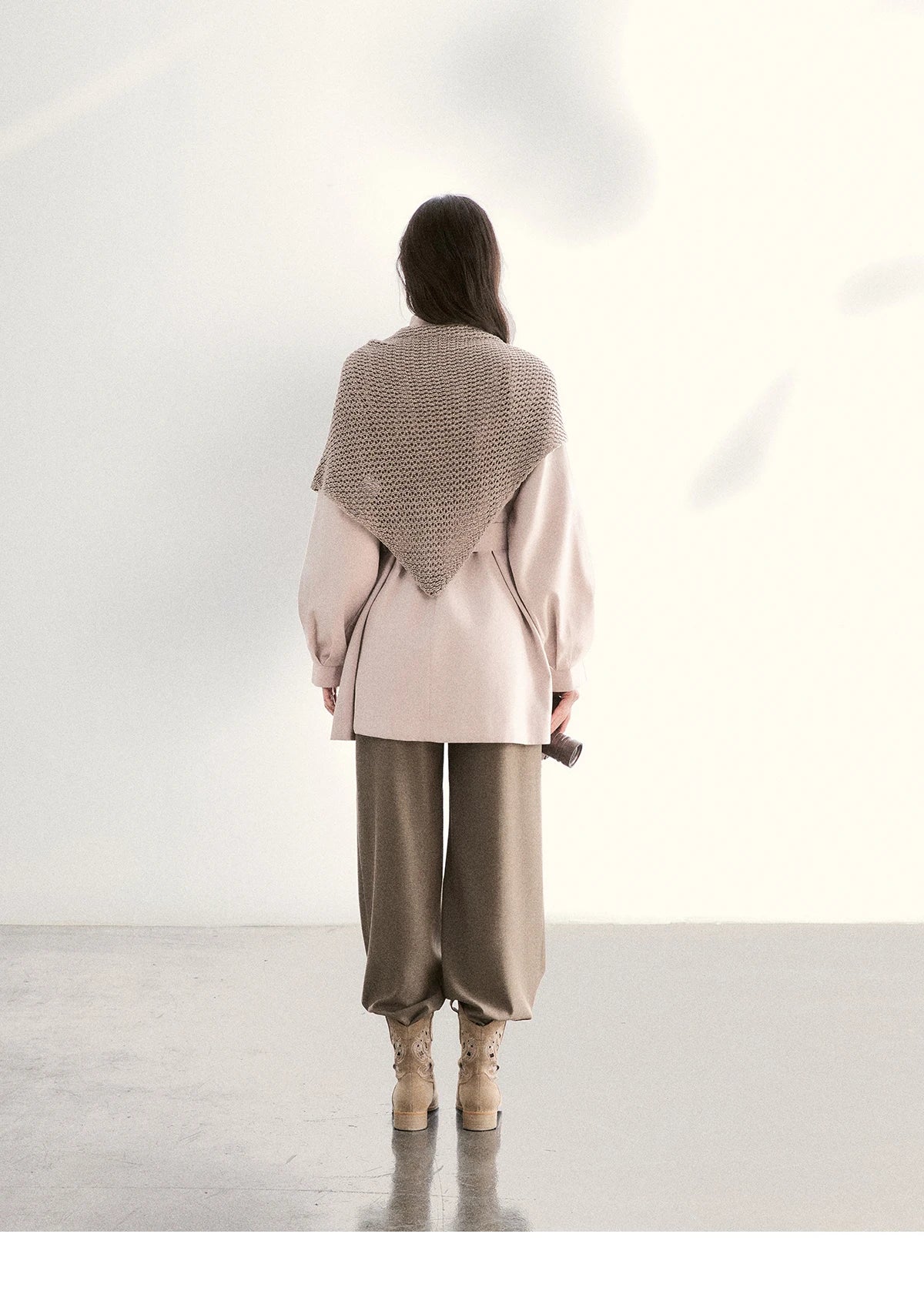 MISHOW Women's Dusty Pink Trench 2026 Spring Stand Collar Belted Coats Raglan Sleeve Casual Mid-Length Windbreaker MXF108W1002