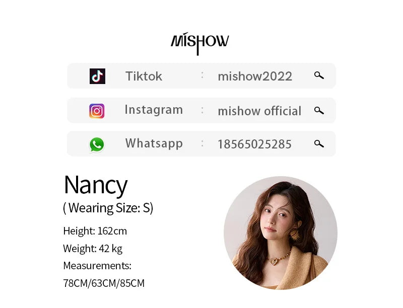 MISHOW Women's Orange Sweater 2025 Winter French Style Luxury Loose Long-sleeved Sweater Vest Belt Three-piece Set  MXE86T1437