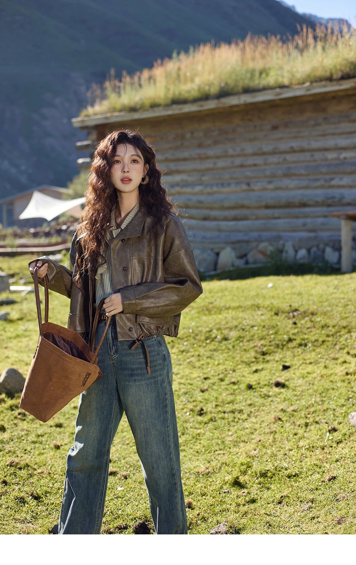 MISHOW Retro Button Long Sleeved Striped Shirt for Women 2024 Autumn Korean Flounce Polo Neck Casual Tops Office Lady MXD41C0321