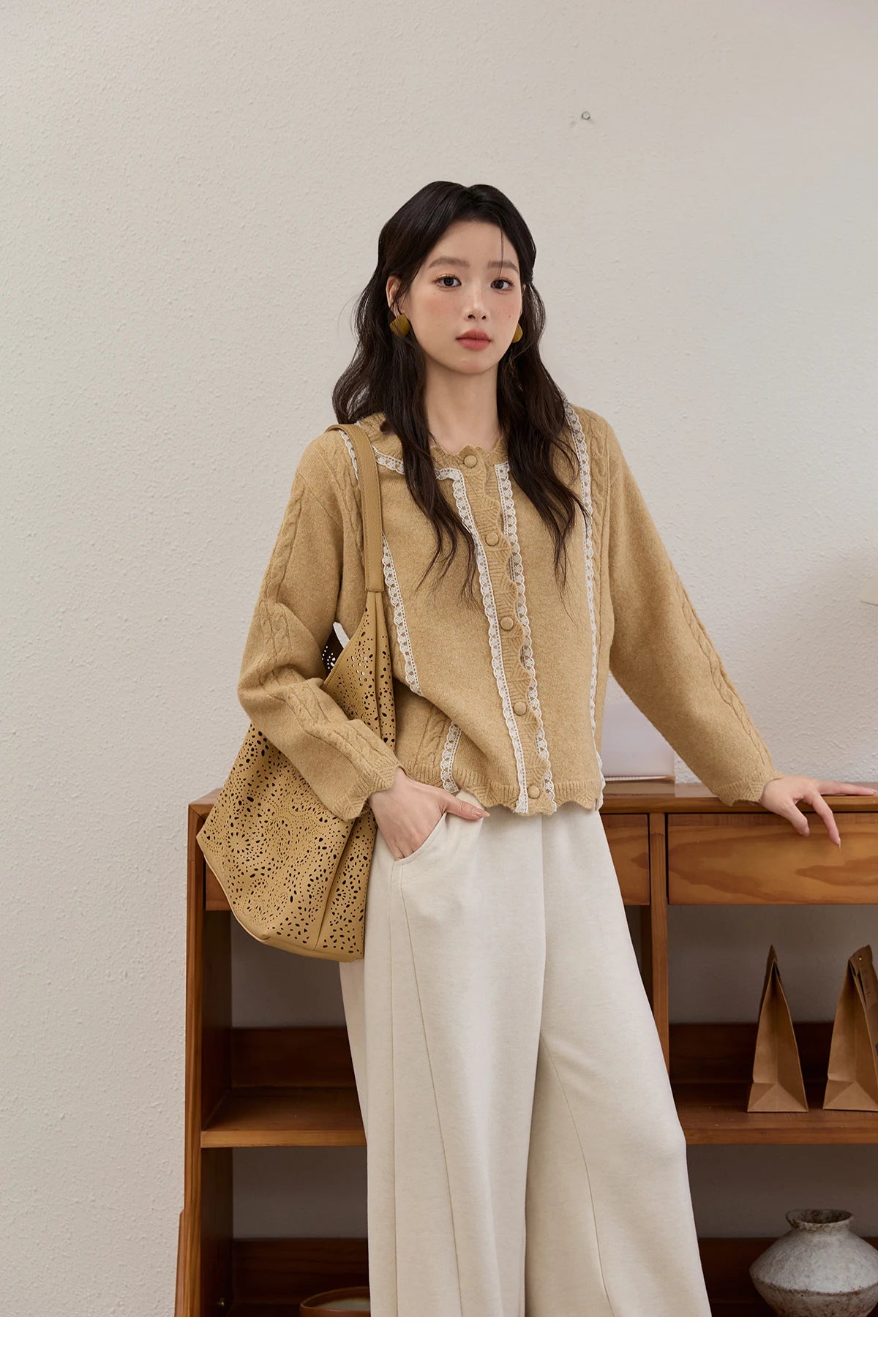 MISHOW Casual Pants for Women 2025 New Fashion Solid Loose Wide-leg Pants Commute Comfortable Women's Winter Pants MXE51K1093