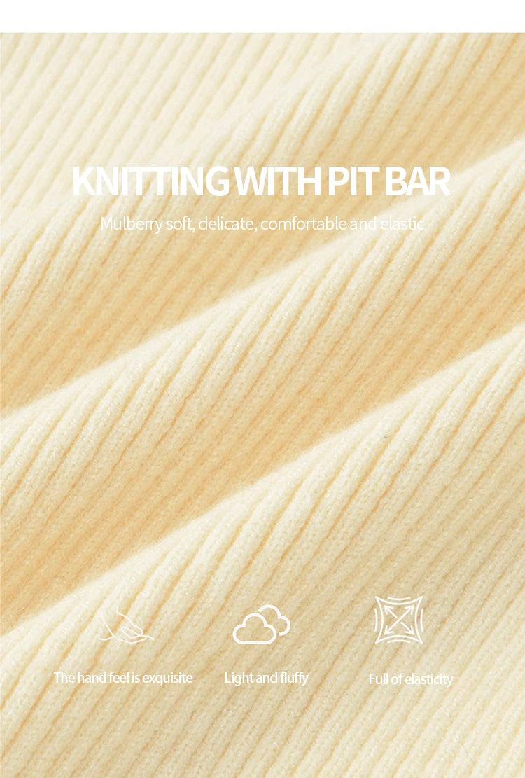 MISHOW Long Sleeves Sweater Women 2025 Winter New Retro Contrast Color Crew Neck Knit Top Comfortable Slim Sweater MXE89Z2639