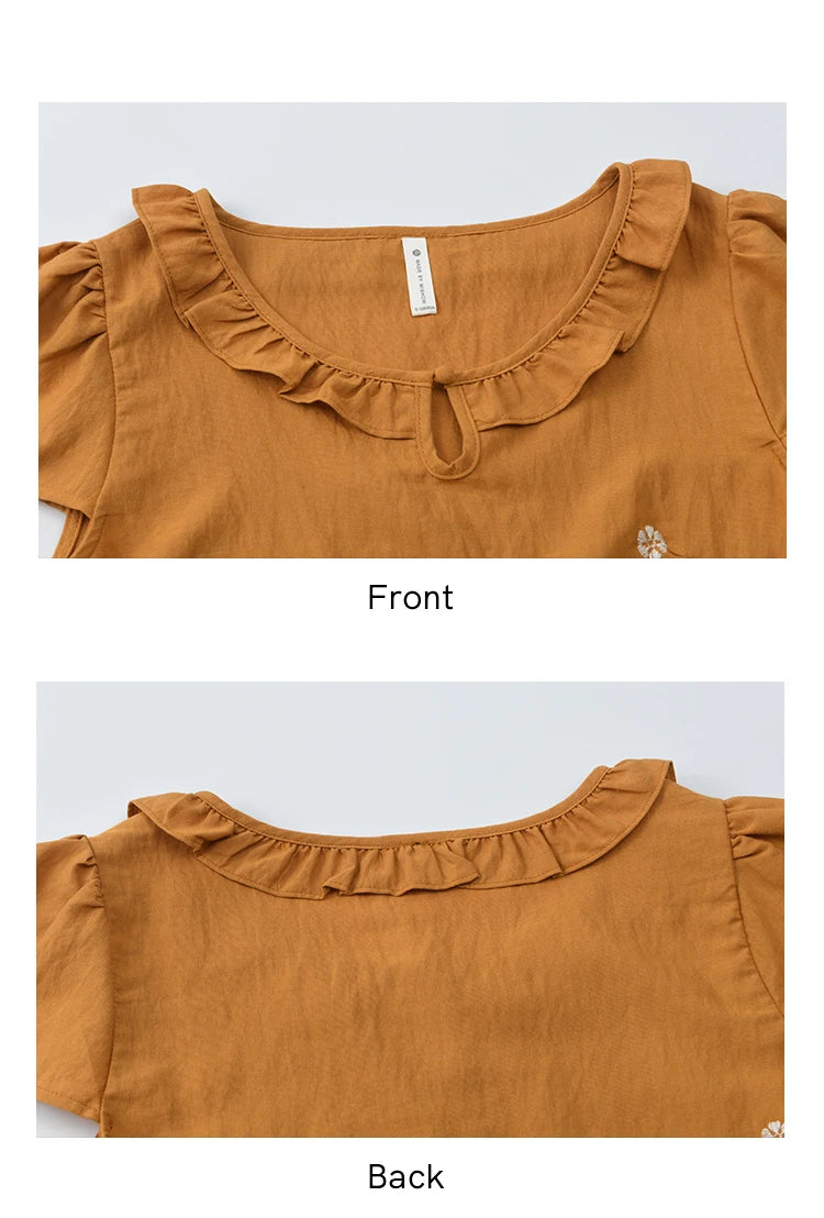 MISHOW Women's Clothing Two Piece Set 2025 French Lace Embroidery Blouse A-line Straight Half Skirt Ladies Summer Set MXE39T0645