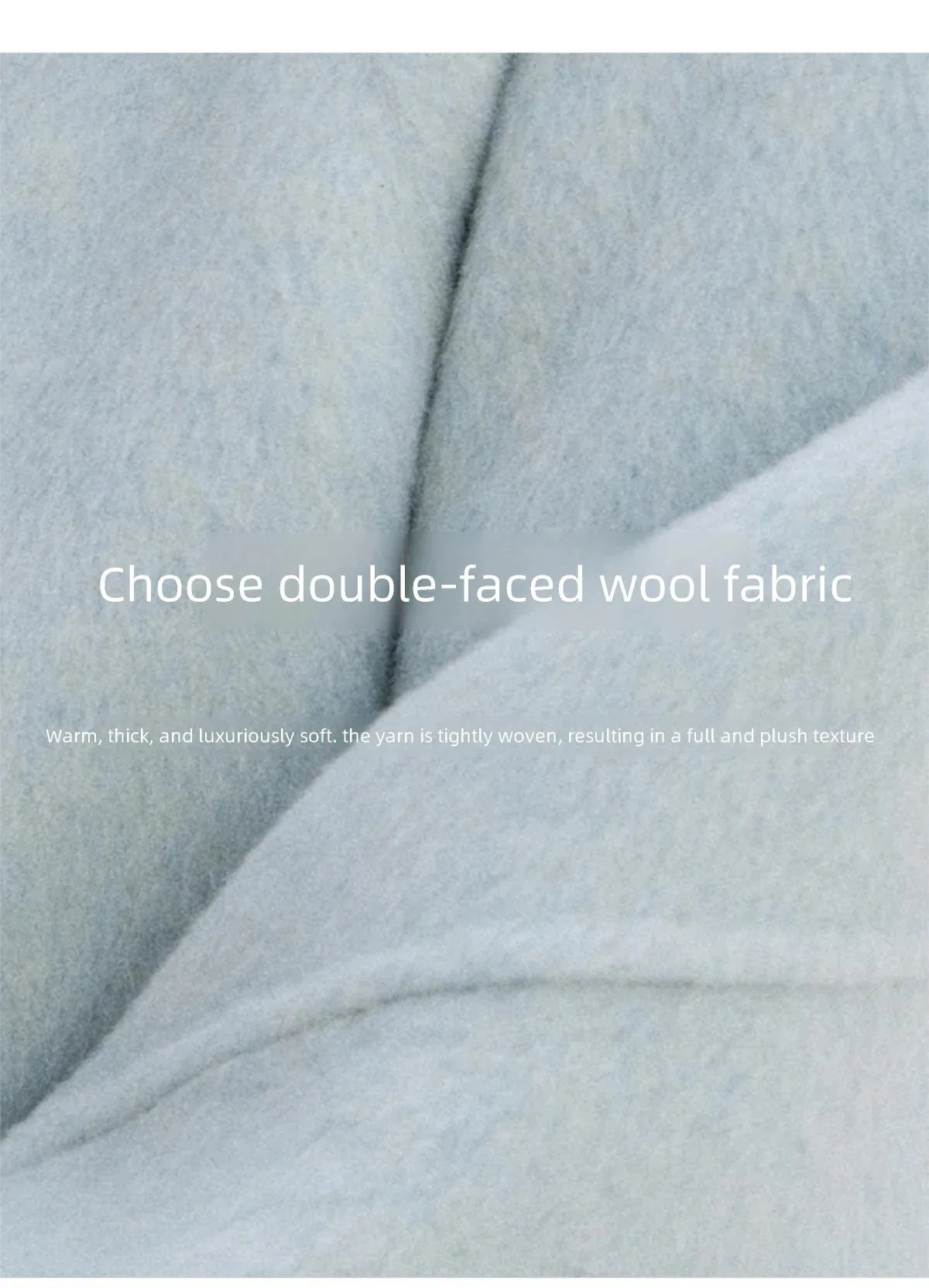 MISHOW 100% Wool Mint Green Double-sided Woolen Coats for Women Winter 2025 Warm Loose Coat with 2-in-1 Scarf Gloves MXE92W1014