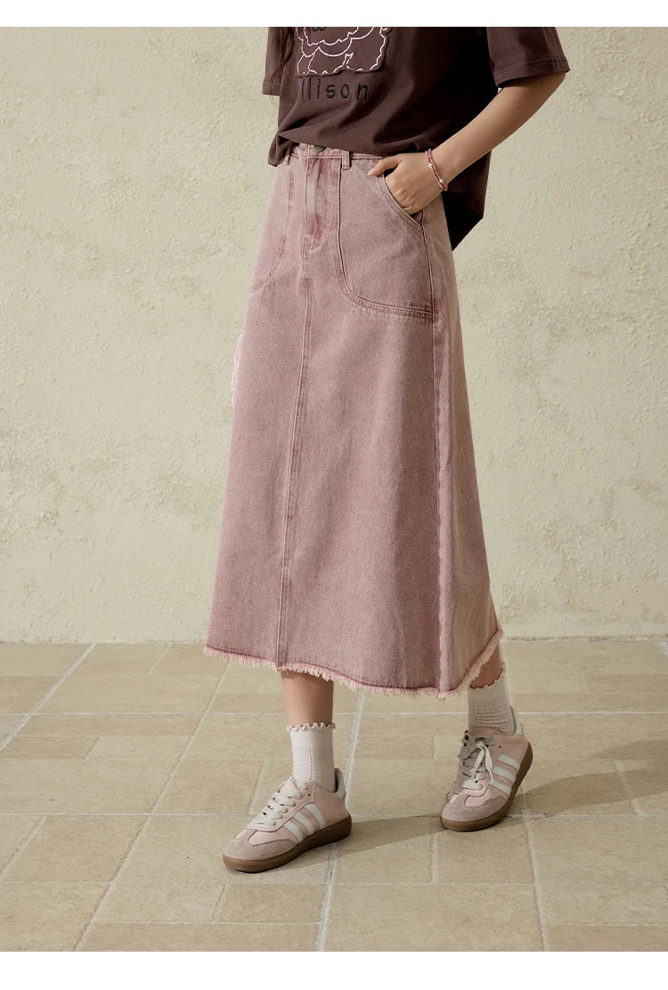 MISHOW Casual Spring Summer Skirt Women New 2025 Solid High Waist Slim Denim Skirts Female Fashion Straight Clothing MXD44B0506