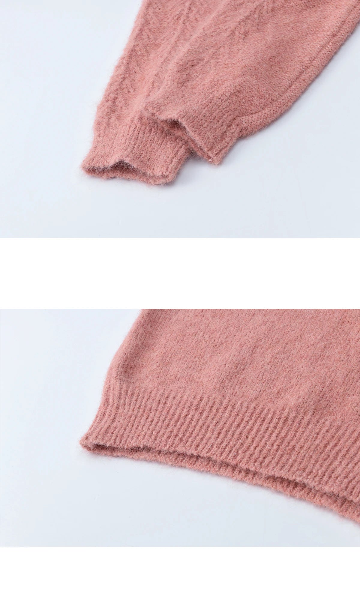 MISHOW Women's Raspberry Pink Wool Blend Sweater 2025 Winter French Floral Pom-Pom Embroidered V-Neck Knitted Top MXE86Z2740