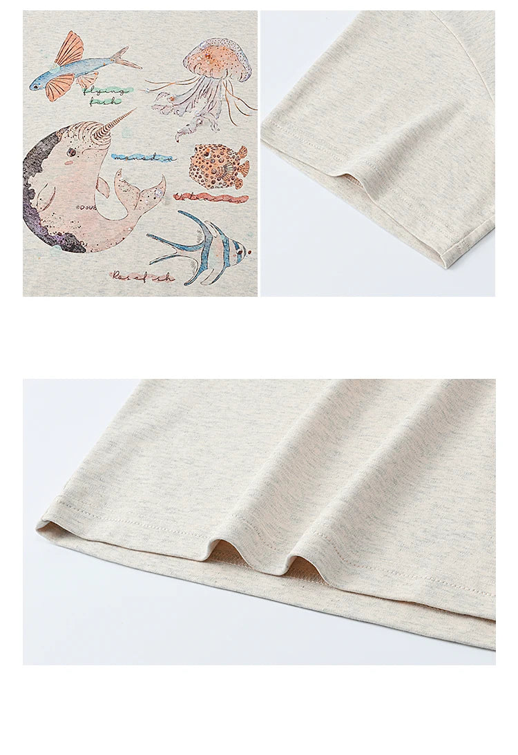 MISHOW Fashion Print T-shirts for women 2025 Summer New O-Neck Loose Casual Short Sleeve Cotton Top Female Clothing MXE36T0575