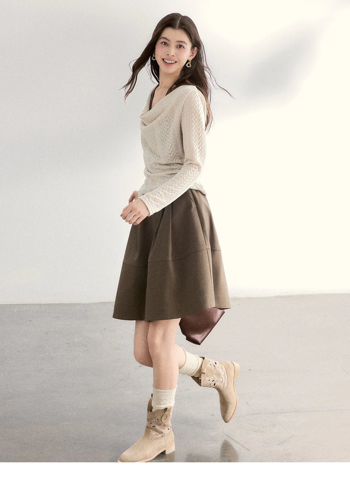 MISHOW Women's Knit Top Halter Camisole Set 2026 Spring Swinging Collar Hollow Out Knitted Casual Two-Piece Knitwear MXF108T0751