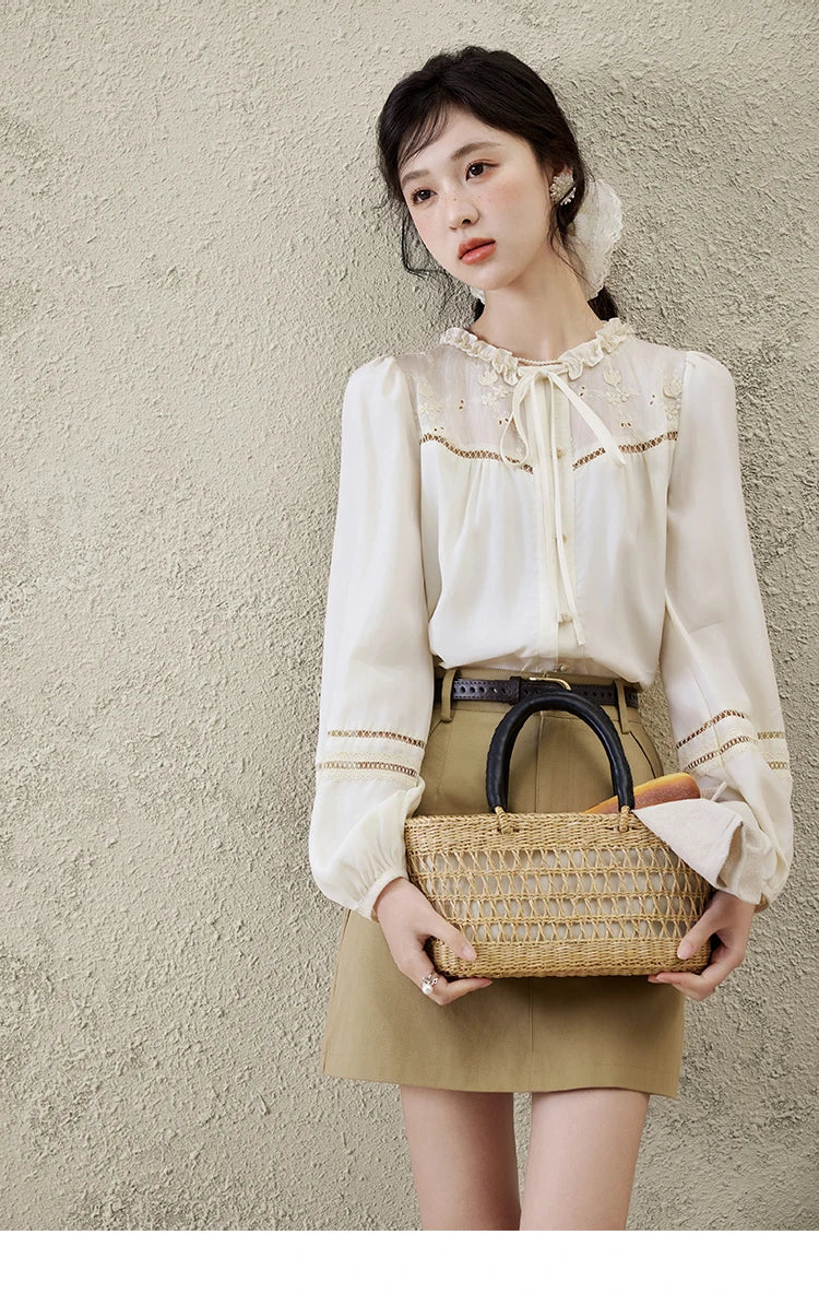 MISHOW Khaki A-line Short Skirt Spring 2025 100Cotton High Waist Versatile Skirt Zipper Pockets Skirt (Not with Belt) MXE15B0696