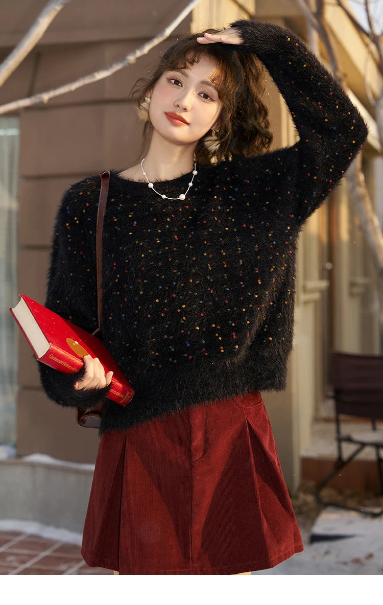 MISHOW 100% Cotton A-line Pleated Mini Skirt Women 2024 Autumn Winter Korean Fashion High Waist Short Skirt Female MXC55B0216