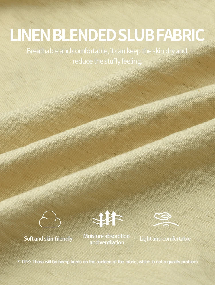 MISHOW Yellow Linen Three Piece Solid Splicing Lace Shirt Camisole Elastic Waist Shorts Vintage Hollowed Out Lace Set MXE42T0718