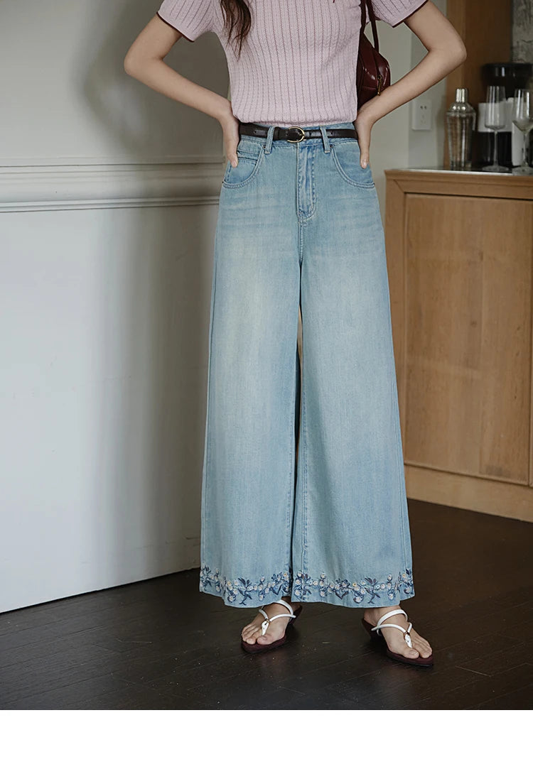 MISHOW Women's Fashion Hollow Out Blouse Summer 2025 Embroidery Puff Sleeve Square Collar Tassel Ladies Casual Top MXE37X1851