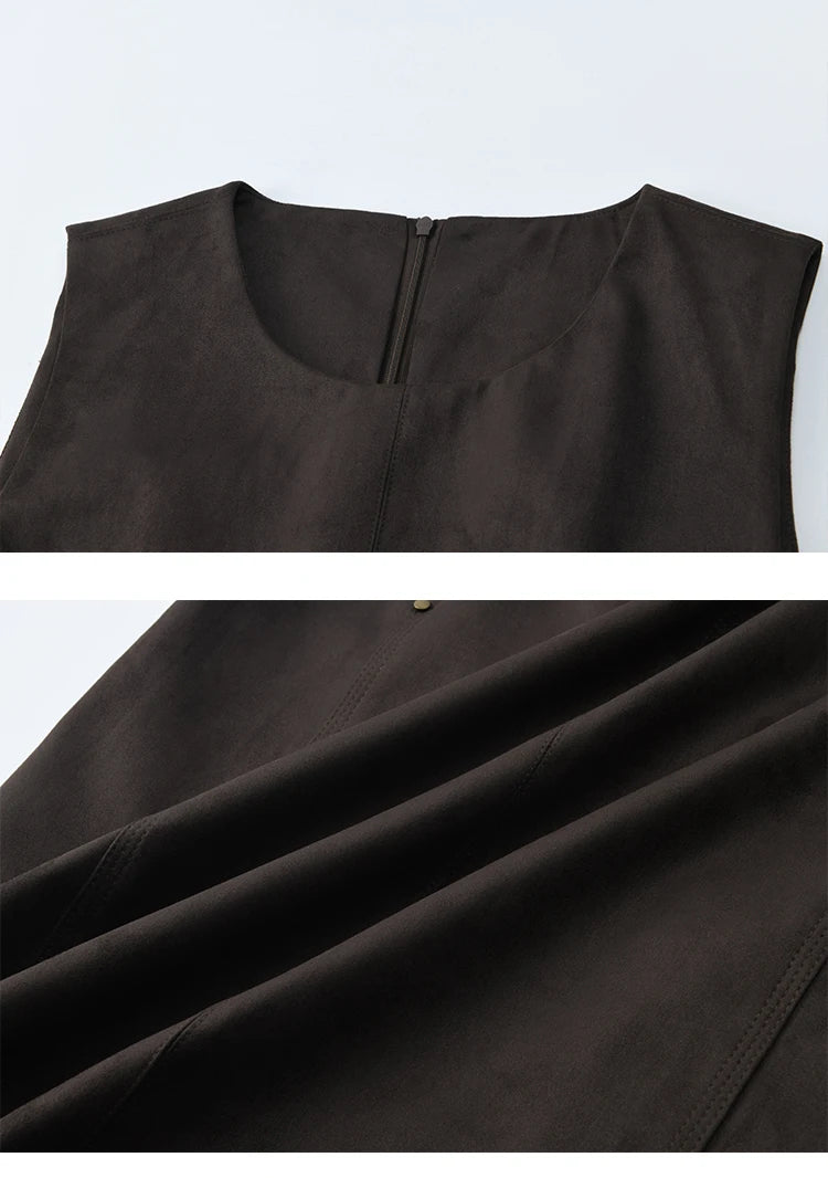 MISHOW Woman Two-piece Set 2025 Autumn College Style Light Blue Shirt Dark Brown Vest Skirt Suit Woman Clothes MXE47T1408