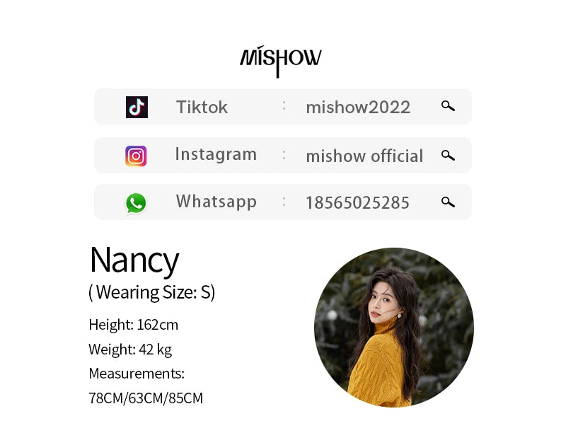 MISHOW Turtleneck Texture Solid Sweater Soft Warm Coat Winter Women Clothes Versatile Temperament Tops Office Lady MXD57Z1090