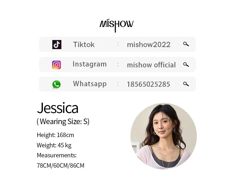 MISHOW Women's Linen Short Sleeve T-shirt 2025 Summer Contrast Color Fake Two-piece Knitted Top Thin Cool Casual Tees MXE36Z1277