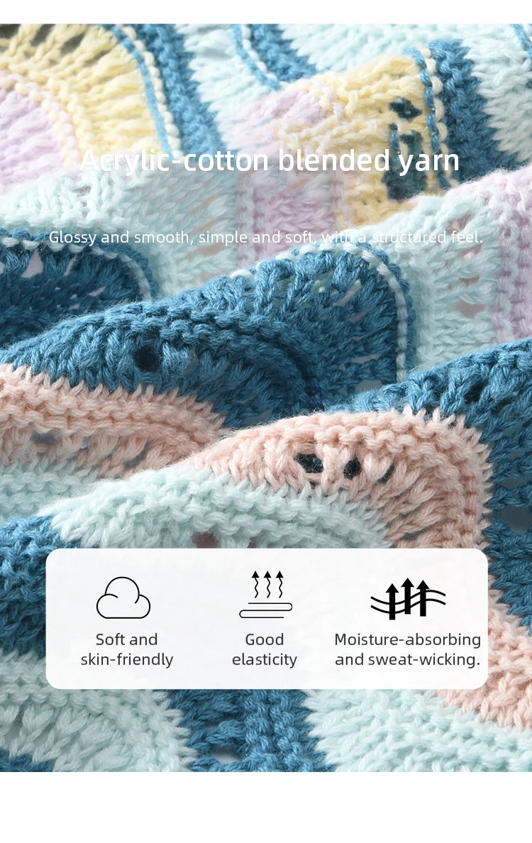 MISHOW Color Stripe Knitted Cardigan Women 2025 Spring V-neck Long Sleeve Loose Cardigans Woman Fashion Office Lady MXE16Z1203