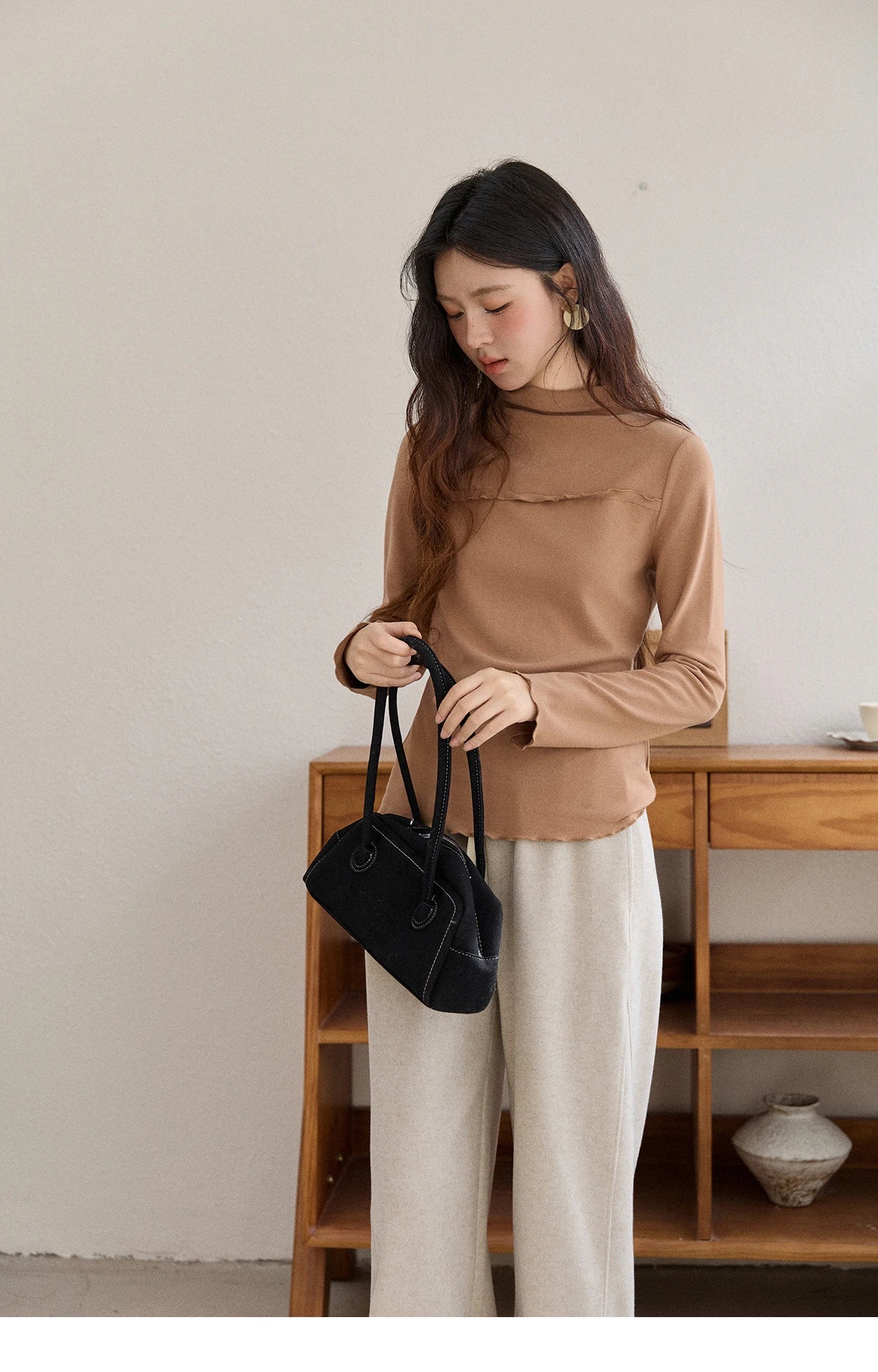 Mishow Multi-Color Thermal Turtleneck Top MXE91Z2784