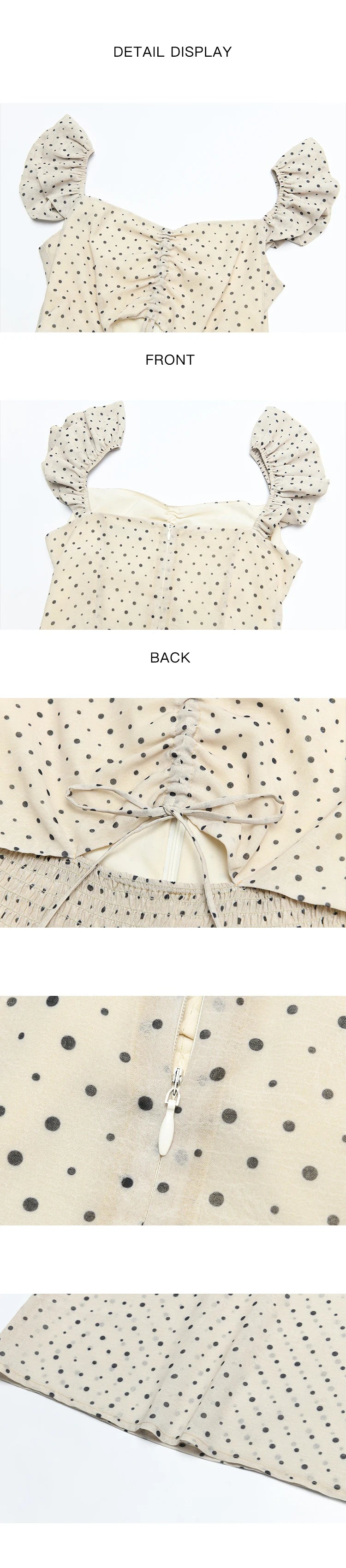 MISHOW Sexy Polka Dot Dresses for Women 2024 Summer New Flying Sleeve Long Fake Two Piece French Dress Woman Clothing MXD28L1902