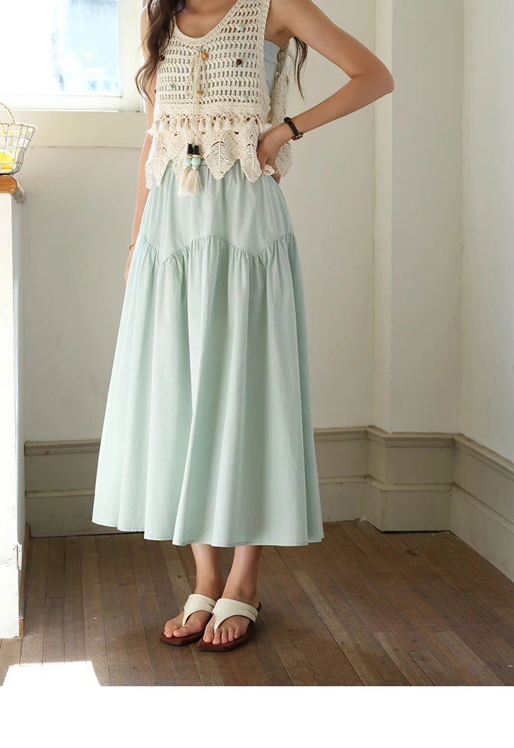 MISHOW High Waist A-Line Skirt Slim Elastic Waist MXE37B0749