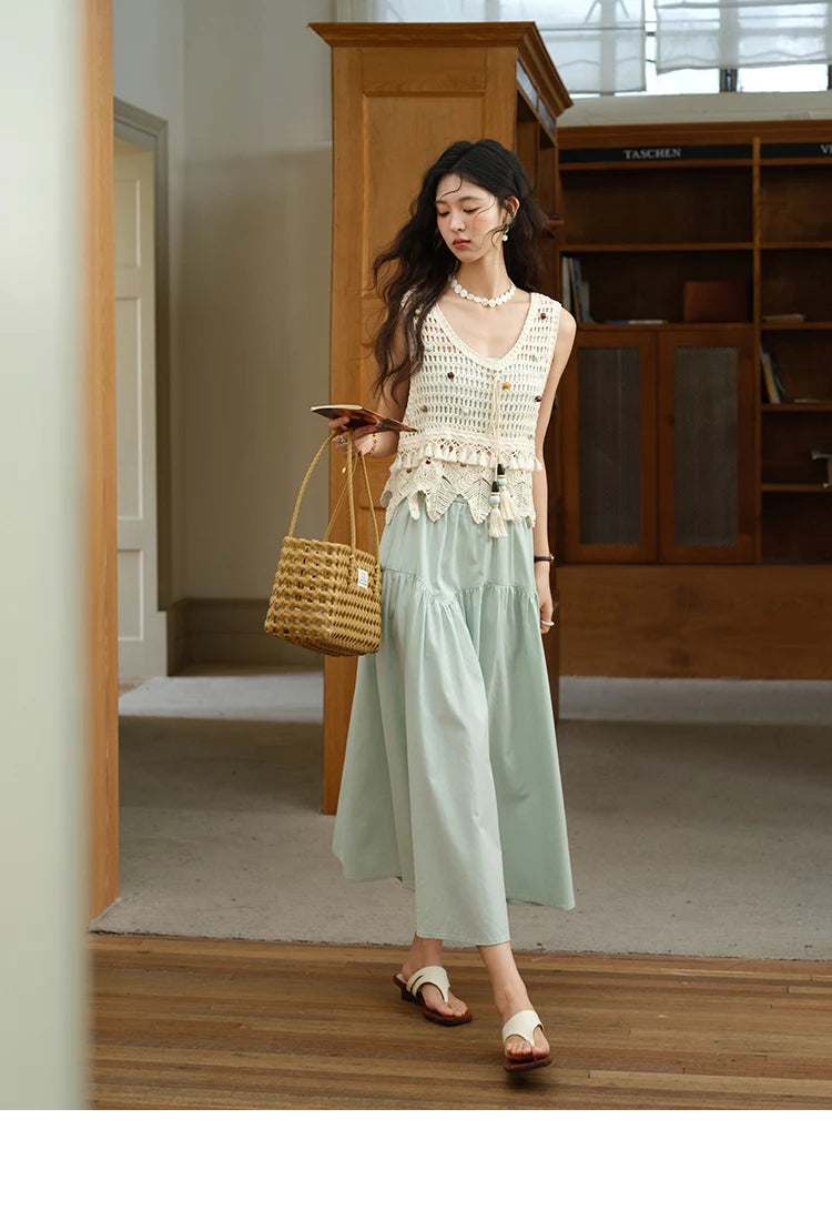 MISHOW High Waist A-Line Skirt Slim Elastic Waist MXE37B0749