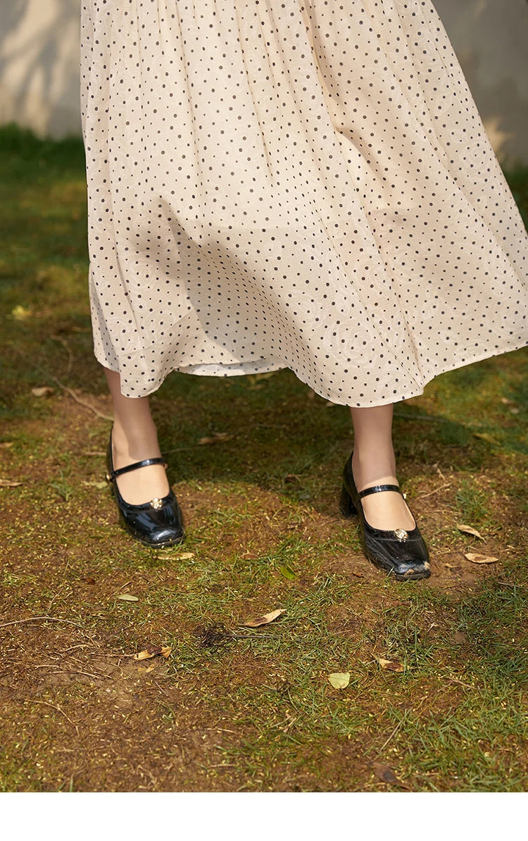 MISHOW Sexy Polka Dot Dresses for Women 2024 Summer New Flying Sleeve Long Fake Two Piece French Dress Woman Clothing MXD28L1902