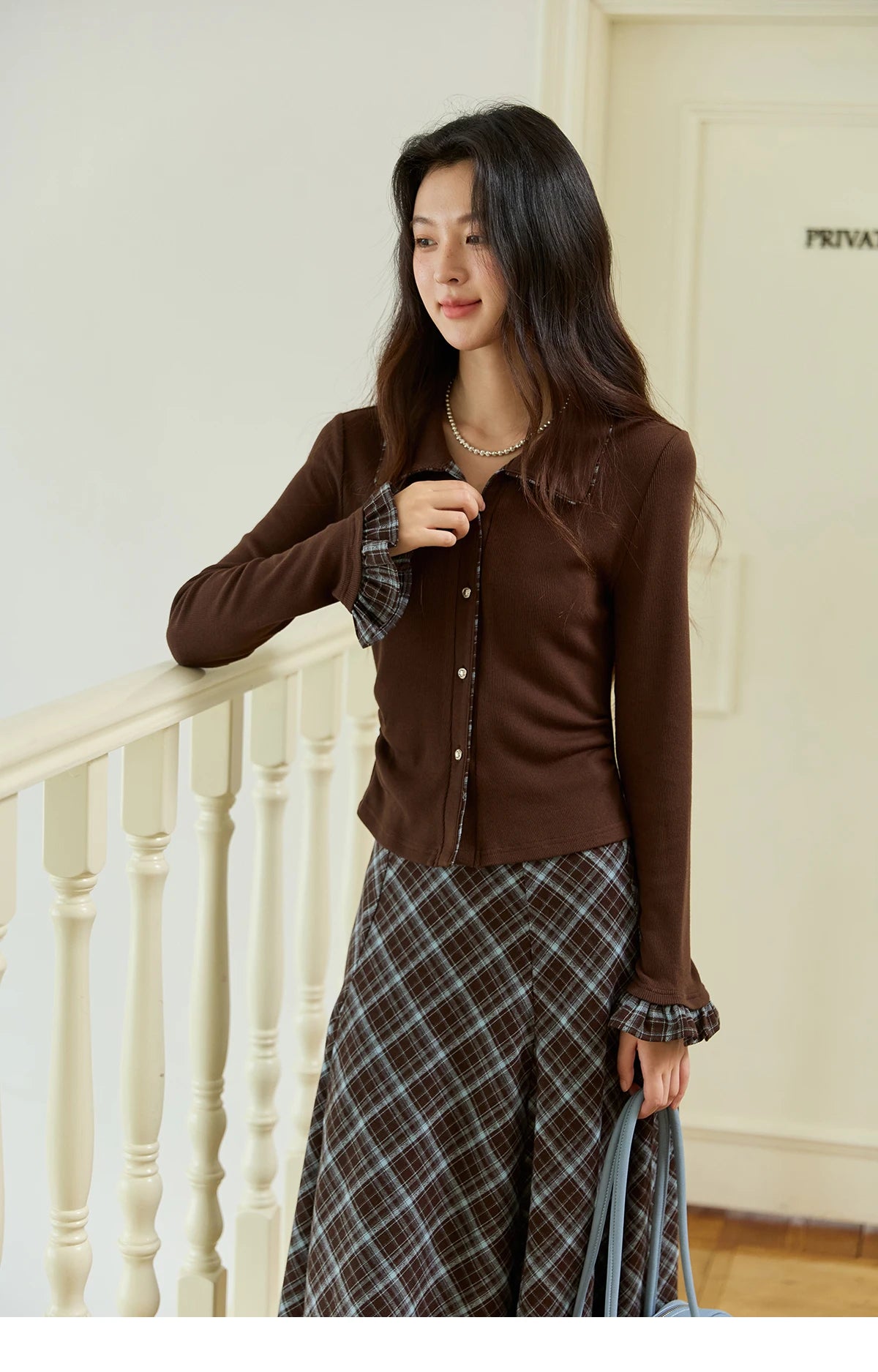 MISHOW Irregular Plaid Skirt 2025 Winter Retro Contrasting Skirt Female High Waist A-LINE Casual Skirts Office Lady MXE47B2436