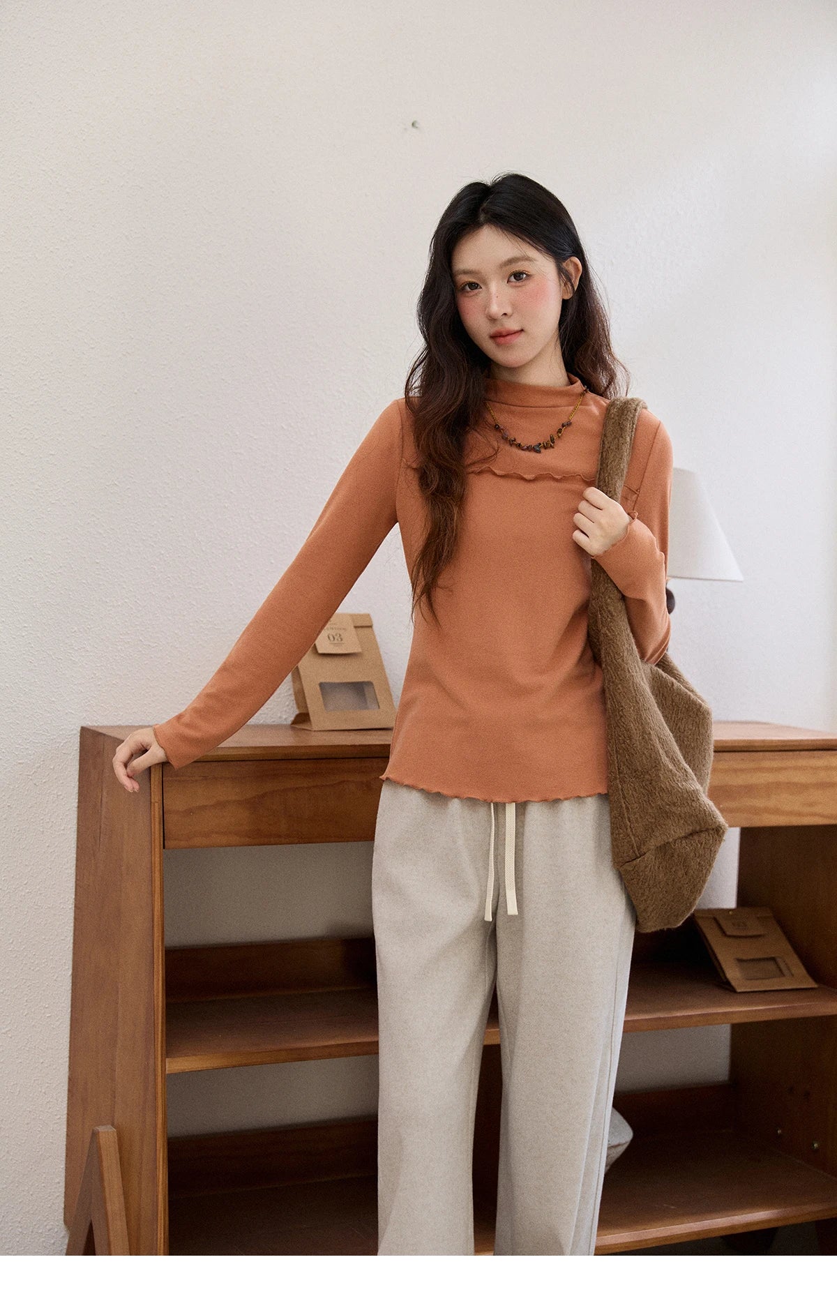 Mishow Multi-Color Thermal Turtleneck Top MXE91Z2784