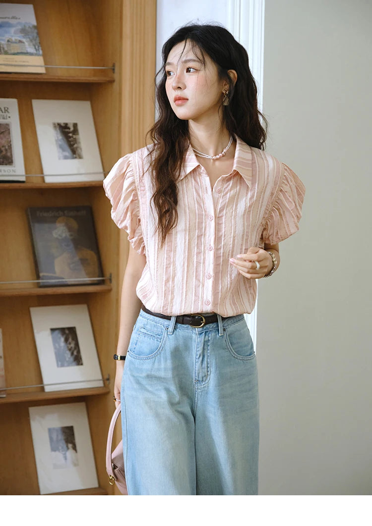 Mishow Flower Embroidery High Waist Wide Leg Jeans MXE37K0991