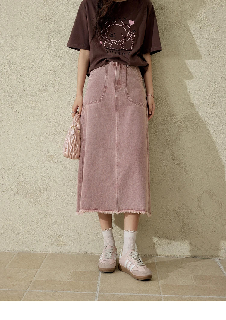 MISHOW Casual Spring Summer Skirt Women New 2025 Solid High Waist Slim Denim Skirts Female Fashion Straight Clothing MXD44B0506