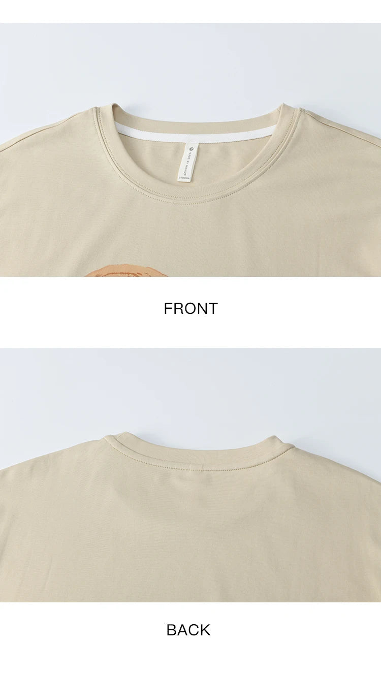 MISHOW Women's Print T-shirt 2025 Summer New Loose Casual T-shirt Ladies Round Neck Short Sleeve Tee Female Clothing MXE34T0559