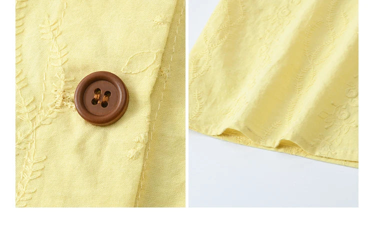 MISHOW 100% Cotton Women's Puff Sleeve Shirt 2025 Summer New Fashion Round Neck Button Top Casual Female Clothing MXE36X1873