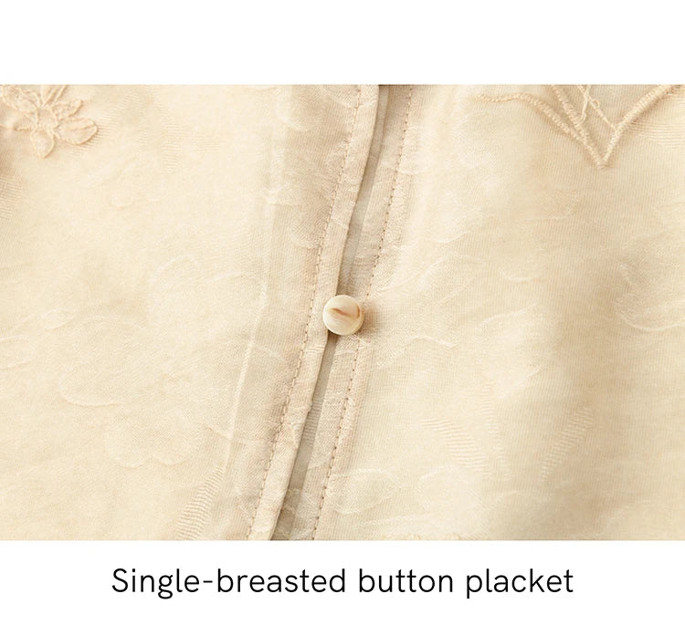 MISHOW Iris Embroidery Blouse Elastic Waist Skirt Set for Women Spring Summer 2025 Jacquard Commuting Slim Two Pieces MXE13T0454